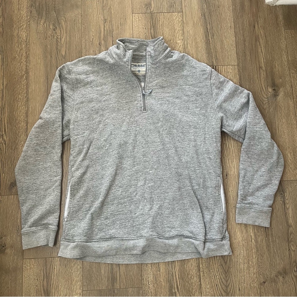Chubbies 1/4 zip cotton gray men’s Sz XL